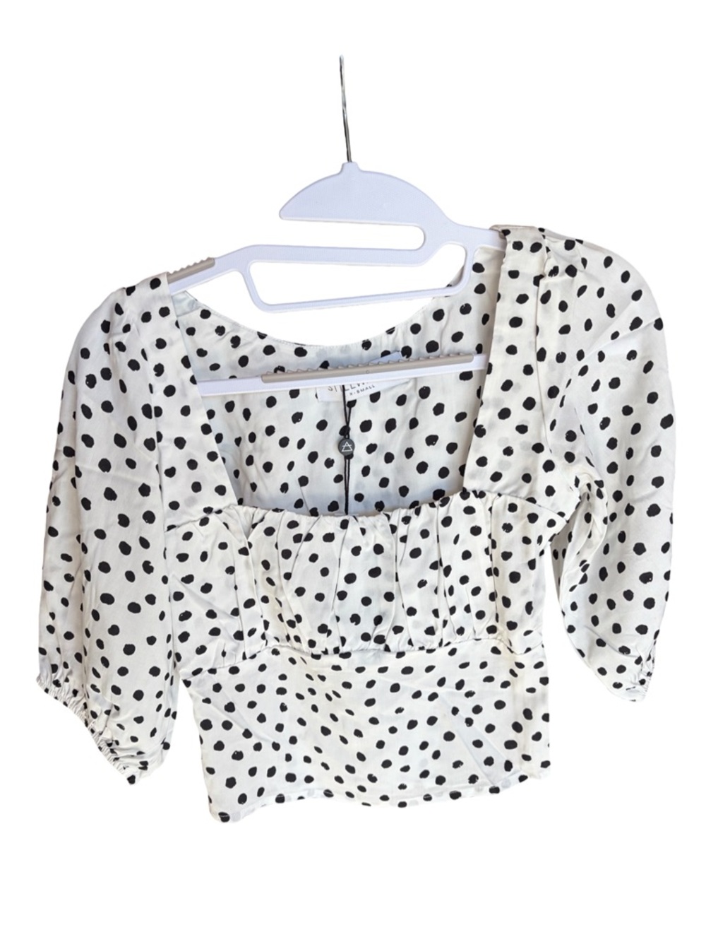 Stillwater NWT Crop Blouse Black/White Size XS